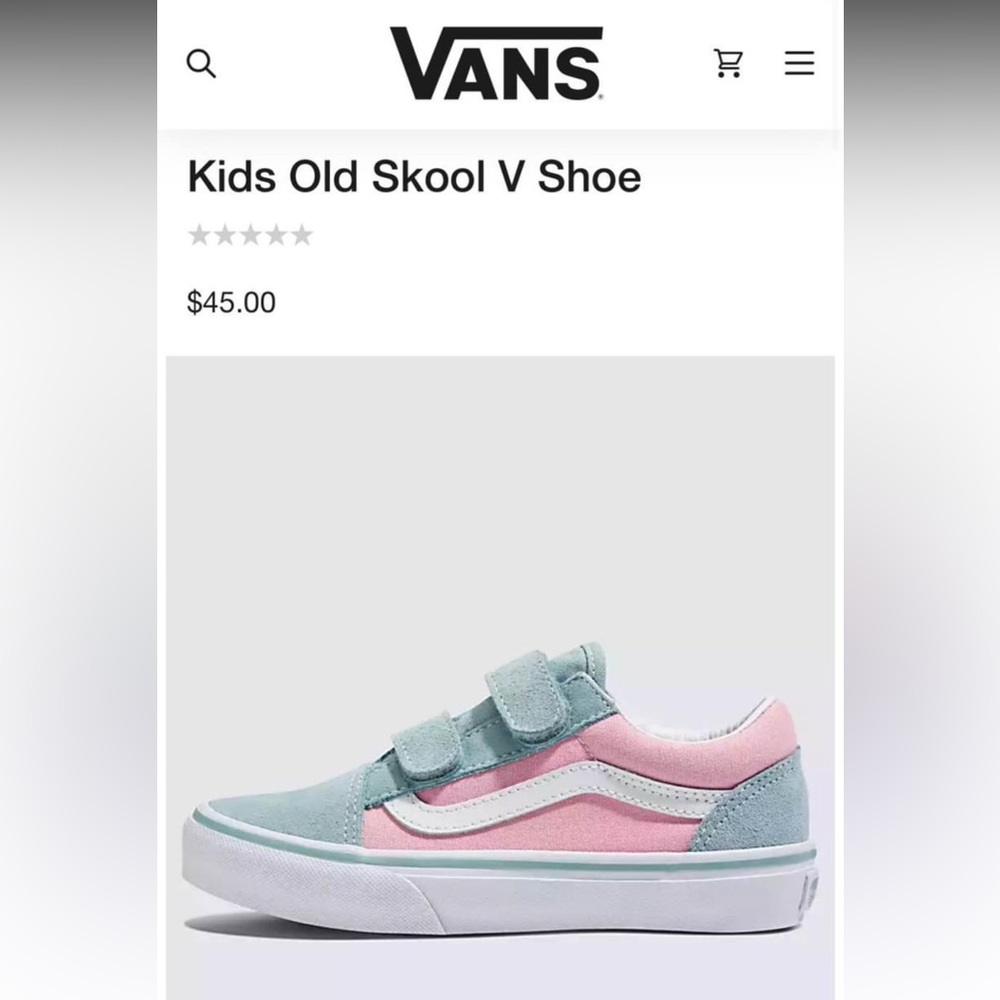 Little Girls Vans size 11